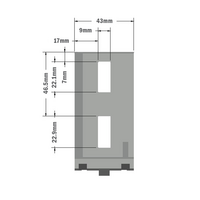 40-120-1 MODULAR SOLUTIONS ALUMINUM GUSSET<br>45MM X 90MM ANGLE W/HARDWARE